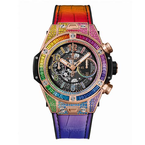 hublot big bang unico sapphire rainbow 45mm|Hublot big bang ferrari unico.